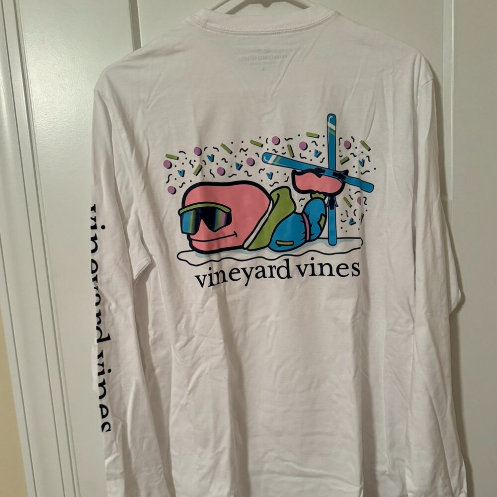 Vineyard Vines Ski Whale Tee Size Small
